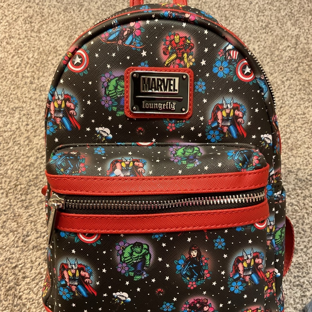 Marvel Loungefly Mini Backpack with Avenger designs
